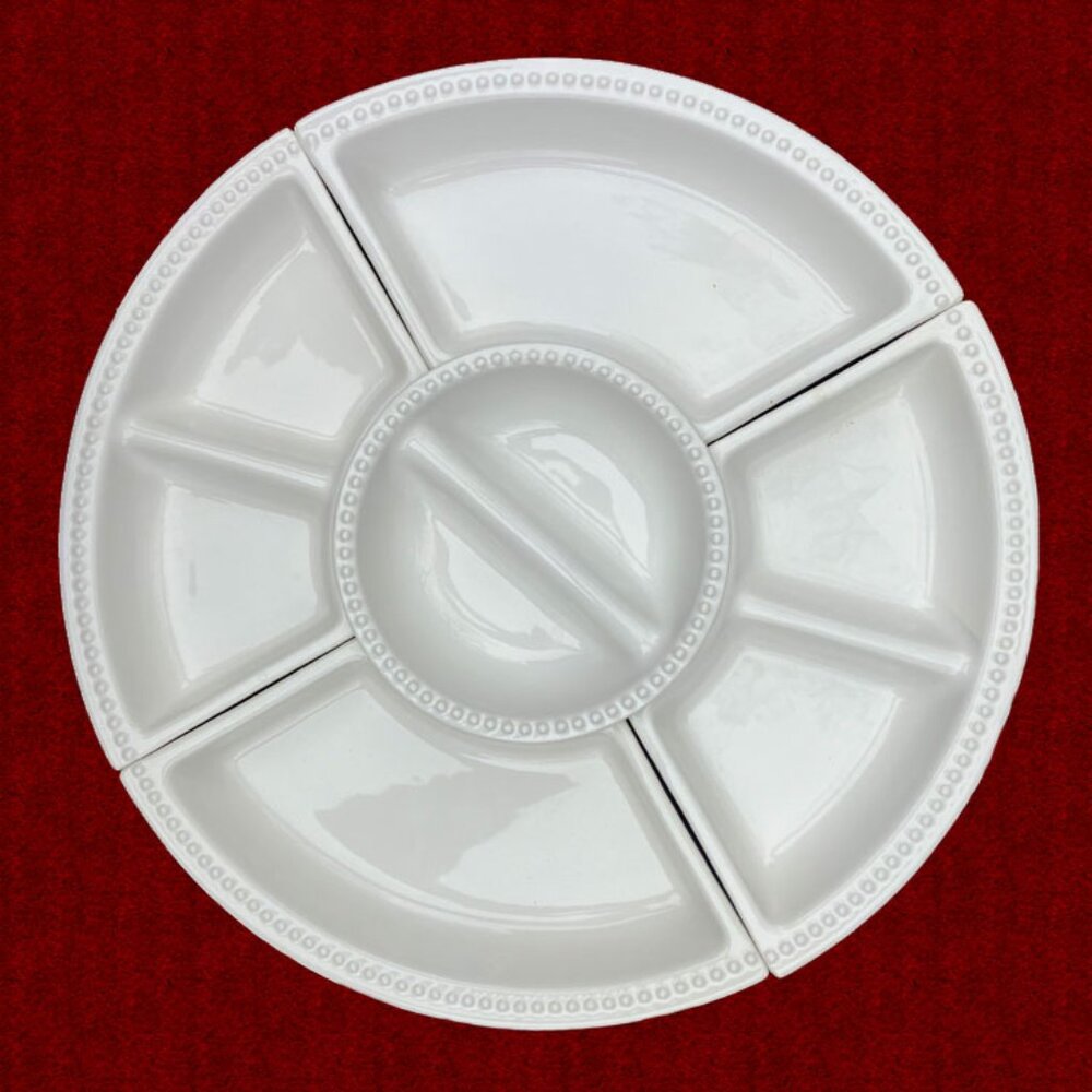 Raised Beaded Lazy Susan 6-piece set